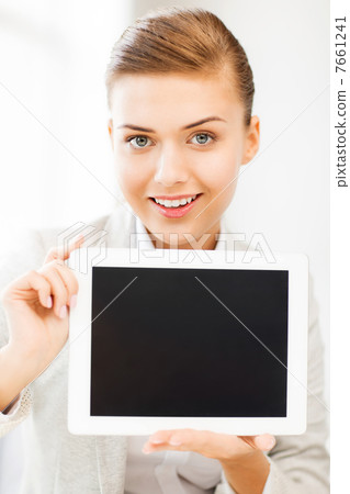 businesswoman with tablet pc in office businesswoman with tablet pc in office 7661241