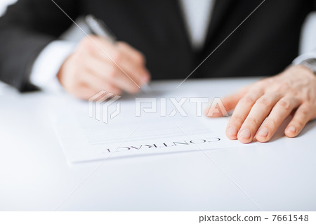 man with contract 7661548