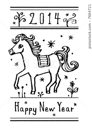 新年的卡片材料 新年的卡片材料 7664721