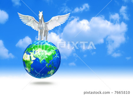 新年卡/天馬騎在地球上 7665810