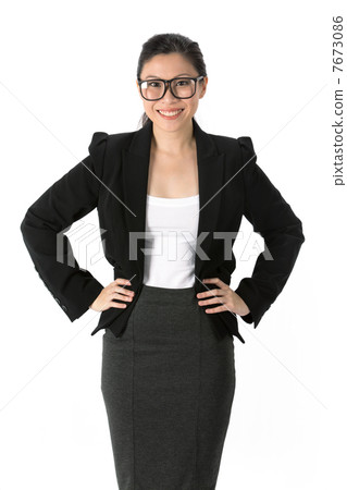 Portrait of a happy Asian businesswoman. Portrait of a happy Asian businesswoman. 7673086
