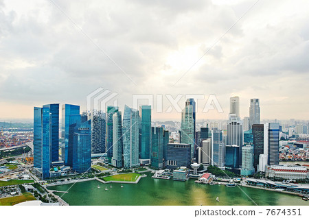 Singapore at sunset 7674351