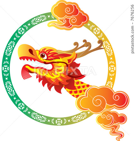 Chinese Dragon Head art design illustration Chinese Dragon Head art design illustration 7676256