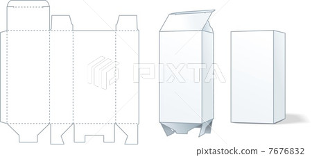 Cardboard box die-stamping - three steps of making.  7676832