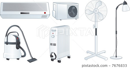 Home electric appliances set vector illustrations Home electric appliances set vector illustrations 7676833