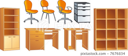 Office furniture vector illustration objects Office furniture vector illustration objects 7676834