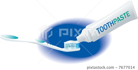 Toothbrush and toothpaste - dental hygiene. Vector illustration Toothbrush and toothpaste - dental hygiene. Vector illustration 7677014