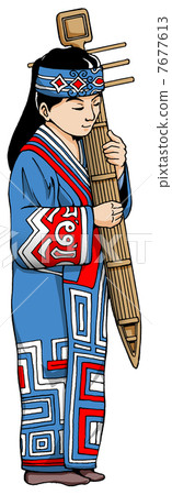 A woman playing an instrument 7677613