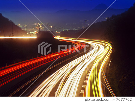 Night view of Tohoku Expressway Night view of Tohoku Expressway 7677762