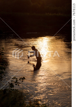 fisherman on the river 7678113
