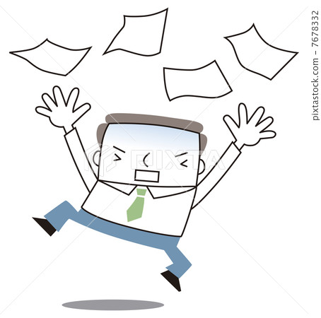A businessman throwing a job A businessman throwing a job 7678332