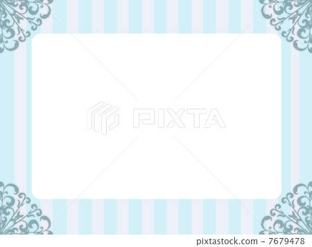 Frame striped blue - Stock Illustration [7679478] - PIXTA