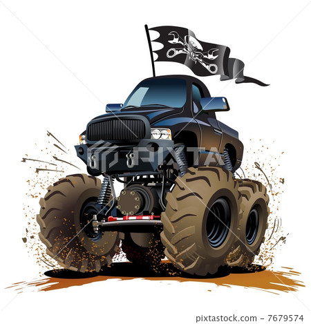 Vector Cartoon Monster Truck Vector Cartoon Monster Truck 7679574