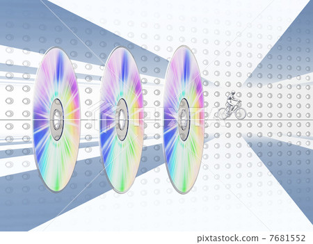 騎自行車穿過CD 7681552