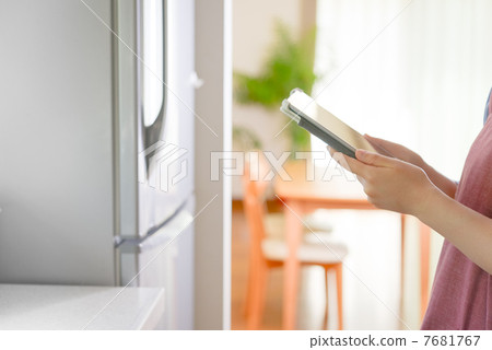 Tablet and housewife Tablet and housewife 7681767