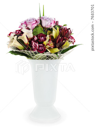 colorful floral bouquet of roses, lilies and orchids arrangement colorful floral bouquet of roses, lilies and orchids arrangement 7683701