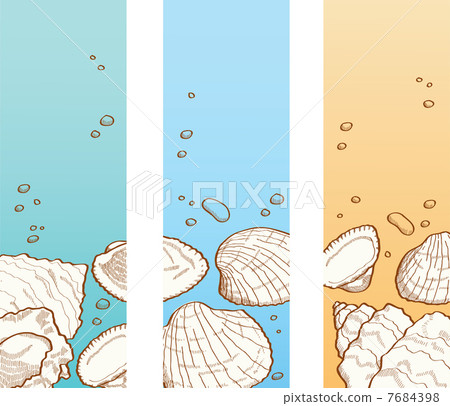 Seashell banner set 7684398