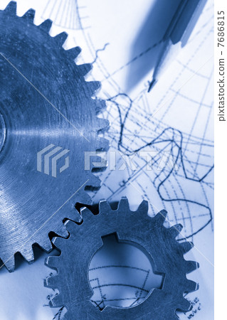 Steel cogwheels in connection on drawing 7686815