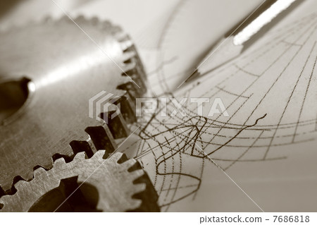 Steel cogwheels in connection on drawing 7686818