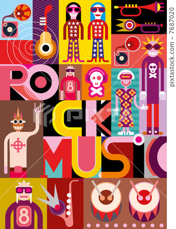 Rock Music - vector illustration 7687020