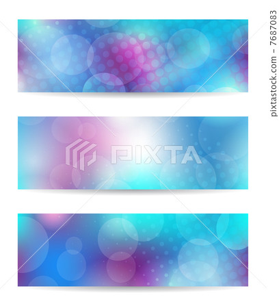 Blue banner set Blue banner set 7687083
