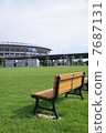Nissan stadium and bench 7687131