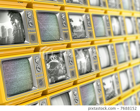 Wall from retro TV 7688152