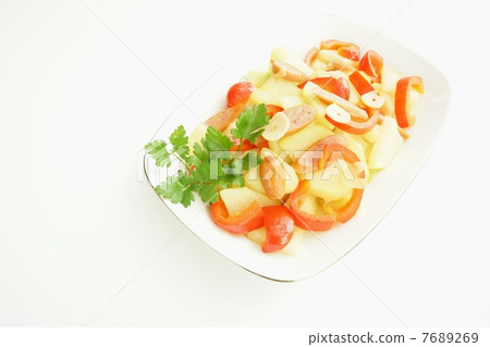 Garlic saute of kohlrabi 7689269