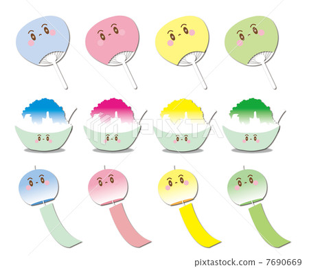 Fans, shaved ice, wind chimes (with a smile) 7690669