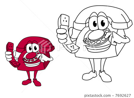 Smiling retro telephone Smiling retro telephone 7692627