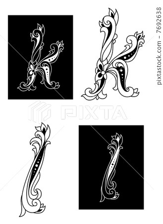 K and L decorative letters 7692638