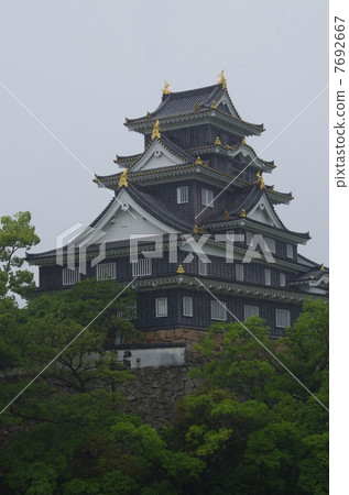 岡山城堡在雨天 岡山城堡在雨天 7692667