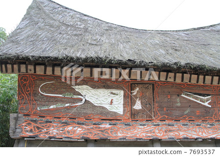 印尼人·巴塔克人的房子 7693537