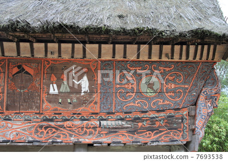 印尼人·巴塔克人的房子 7693538