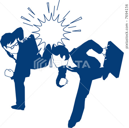 Two competing businessmen 7694156