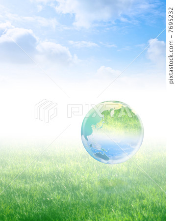 Earth Eco Image Earth floating in the meadow 7695232