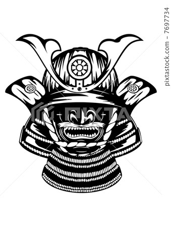 samurai helmet menpo with yodare-kake 7697734