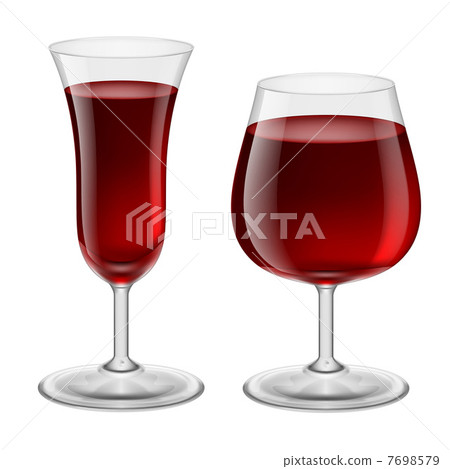 Wine glasses - Stock Illustration [7698579] - PIXTA
