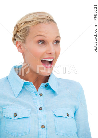 Surprised blonde looking away 7699221