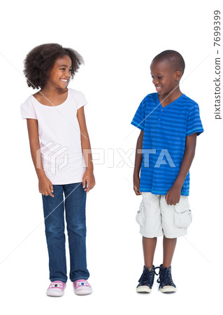 Smiling sister and brother 7699399