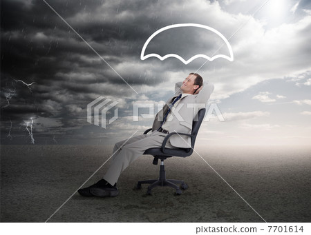 Businessman sleeping in a chair 7701614