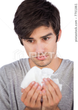 Man holding handkerchief 7701861