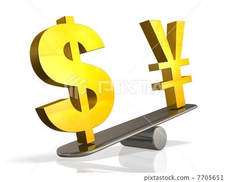 Abstract 3DCG illustration for exchange rate 7705651