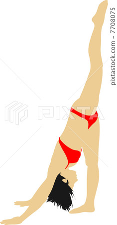 Woman gymnastic vector illustration. Free callisthenics 7708075