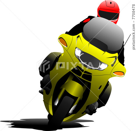 Biker on the road. Vector illustration Biker on the road. Vector illustration 7708478