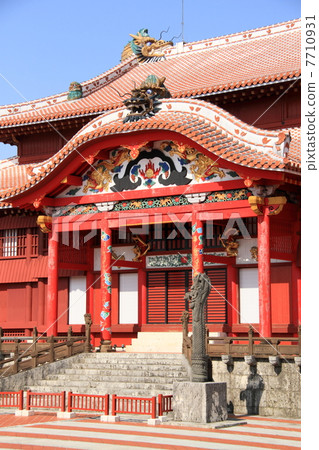 四月首里城，沖繩神社 7710931