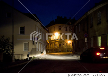 Vilnius street at night Vilnius street at night 7711277