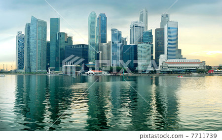 Singapore at sunset 7711739
