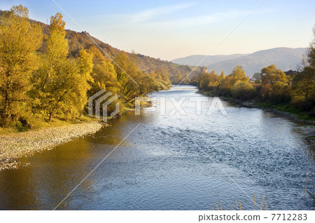 Beautiful autumn river 7712283