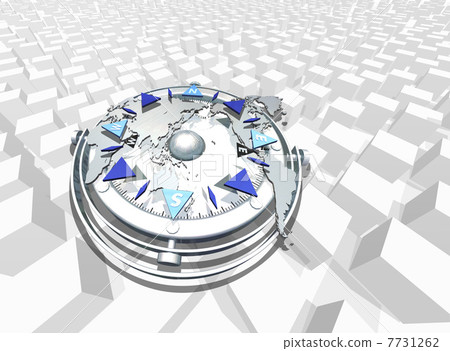 Rashinban floating in the box of the city 7731262